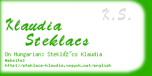 klaudia steklacs business card